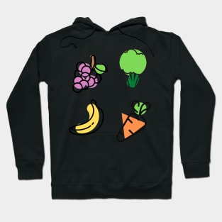 Fruit and Veggie Stickers, Bandana Hoodie